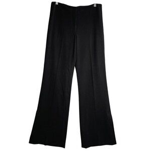 MM Lafleur Split Hem Trouser Pants Womens 4 Black Mid Rise‎ Classic Careerwear